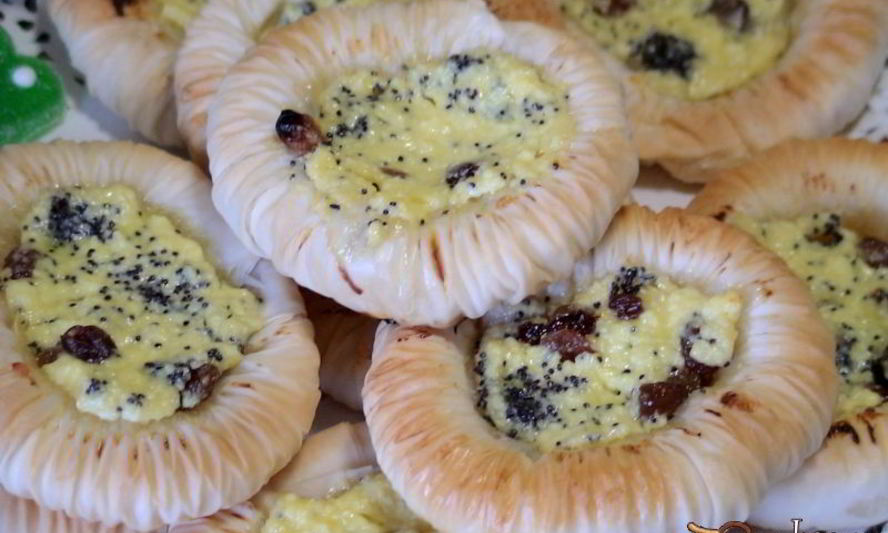 Рецепт ватрушек гнезда из теста фило