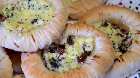 ватрушки гнезда из теста фило