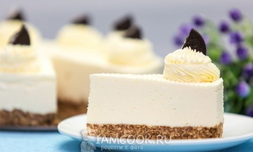 Рецепт чизкейка из творога без выпечки с желатином