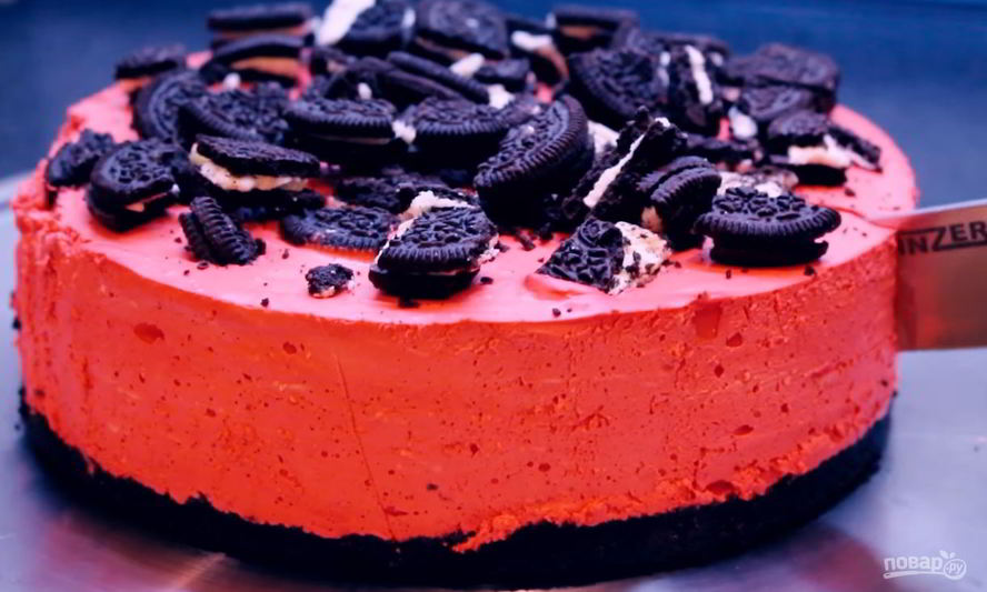 Рецепт чизкейка красного бархат с орео