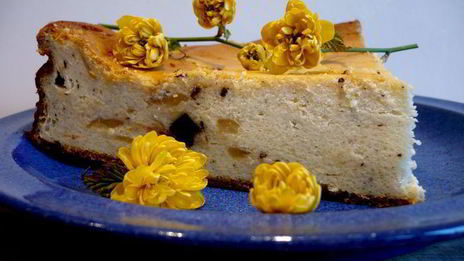 чизкейк с грушей и шоколадом