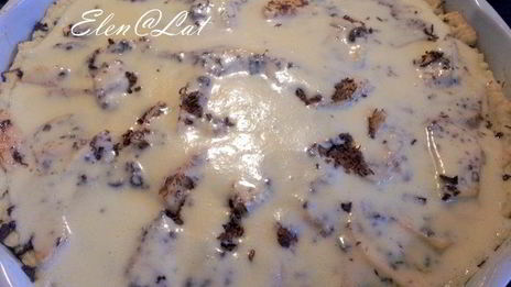 чизкейк с яблоками и темным шоколадом