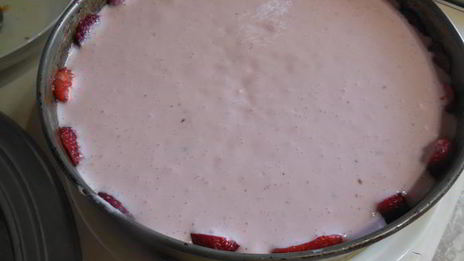 клубничный чизкейк с маршмеллоу