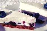 Летний чизкейк с рикоттой и голубикой без выпечки