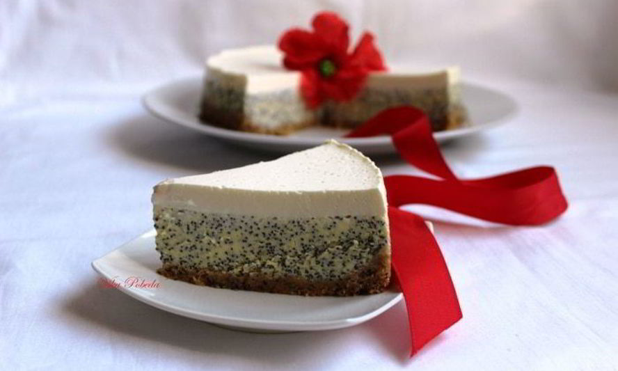 Рецепт макового чизкейка под лимонно-сметанным топпингом