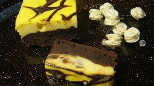 Мраморный брауни-чизкейк