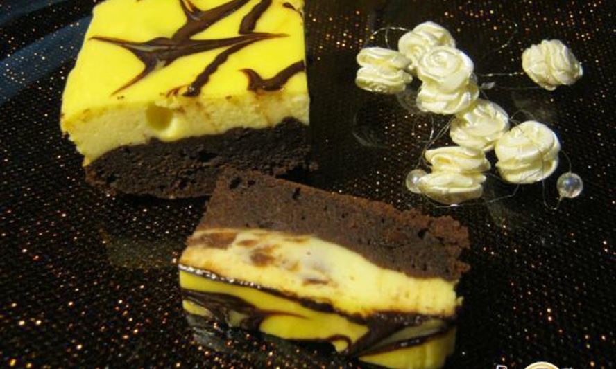 Рецепт мраморного брауни-чизкейка