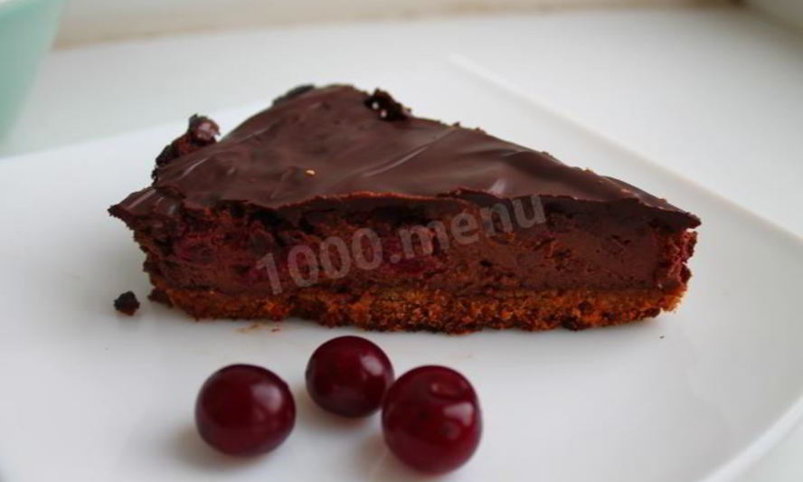 Рецепт шоколадного чизкейка с вишней