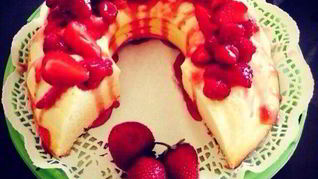 Японский чизкейк с ягодным соусом