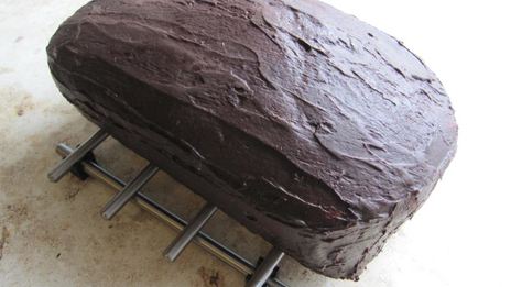 апельсиновый кекс в шоколадной глазури