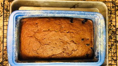 банановый кекс с голубикой на растительном масле