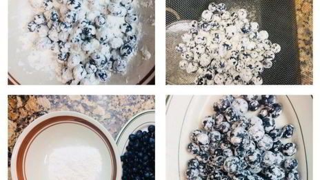 банановый кекс с голубикой на растительном масле