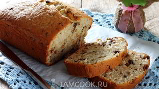 Банановый кекс с шоколадной крошкой