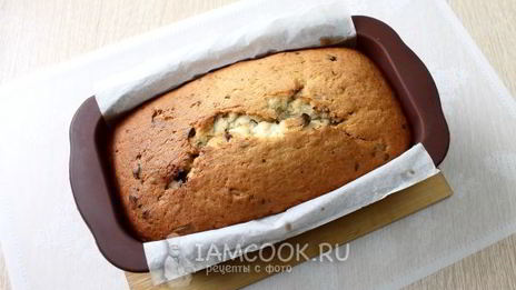 банановый кекс с шоколадной крошкой