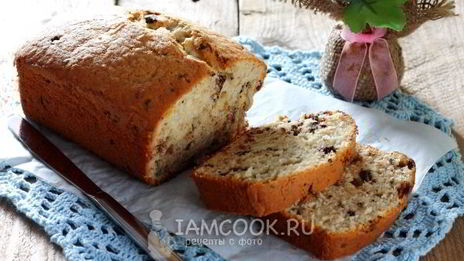 банановый кекс с шоколадной крошкой
