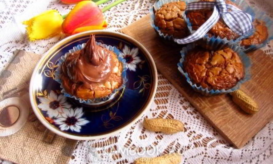 Рецепт кекса на нутелле с овсяными хлопьями и сухофруктами