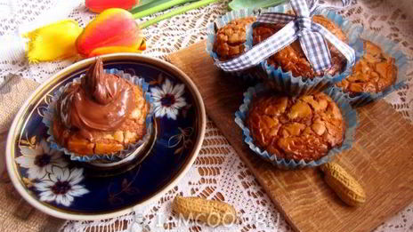 кекс на нутелле с овсяными хлопьями и сухофруктами