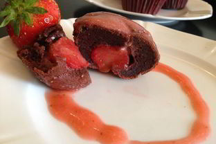 Кексы с клубникой