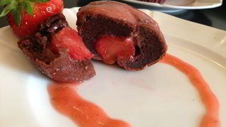 Кексы с клубникой