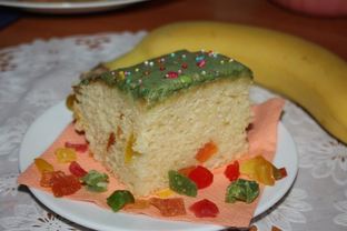 Лаймовый кекс с банановым кремом