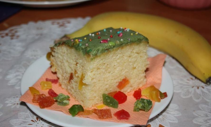 Рецепт лаймового кекса с банановым кремом