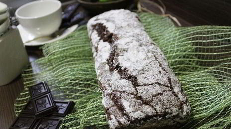 шоколадный постный кекс березовое полено