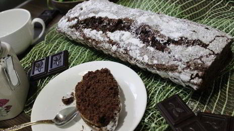 шоколадный постный кекс березовое полено