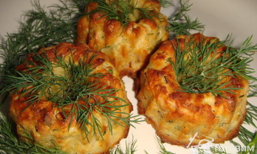 Рецепт сырных кексов с укропом и тмином