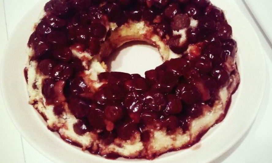 Рецепт вишневого кекса без яиц