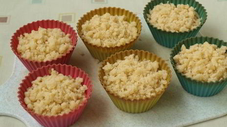 яблочные кексы со штрейзелем