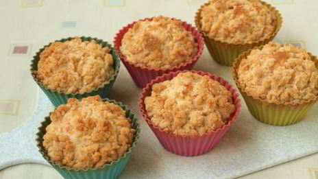 яблочные кексы со штрейзелем