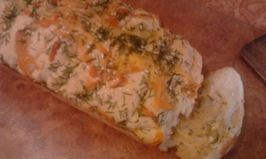 Рецепт чесночного хлеба с зеленью