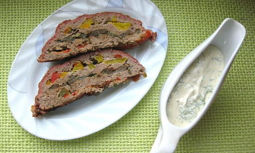 Рецепт мясного хлеба с овощами