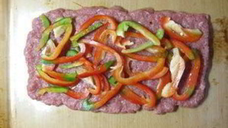 мясной хлеб с овощами