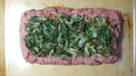 мясной хлеб с овощами