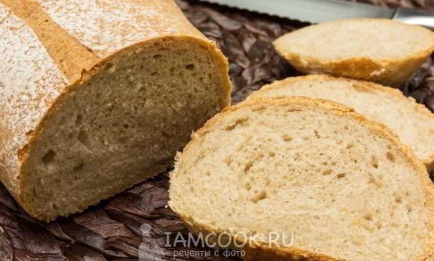 Рецепт цельнозернового батона на оливковом масле