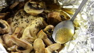 Конвертики с курицей и грибами