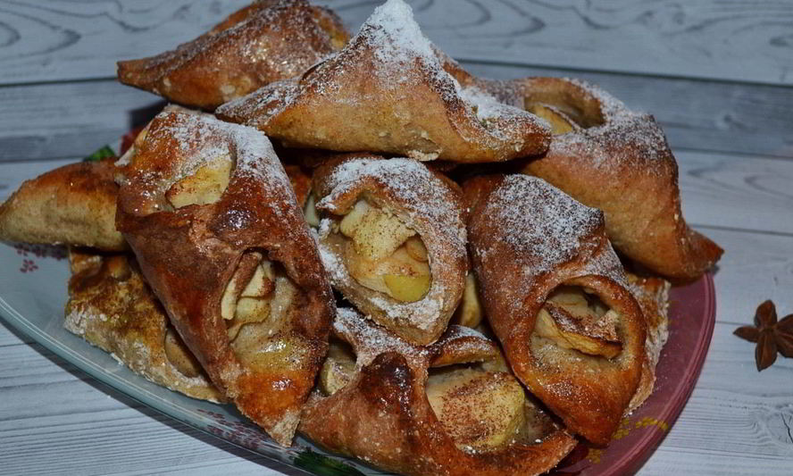 Рецепт конвертиков с яблоком