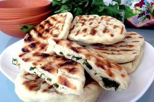 Быстрые лепешки с зеленью