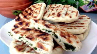 Быстрые лепешки с зеленью