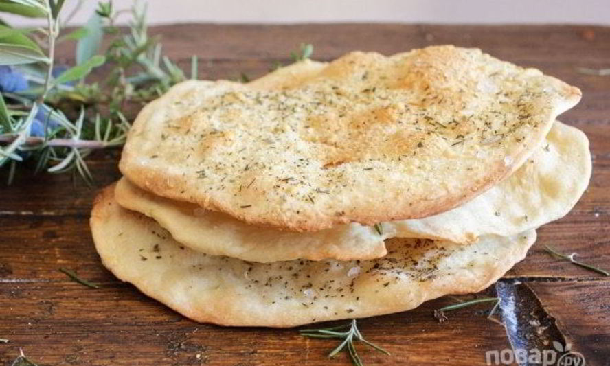 Рецепт фокаччи без дрожжей