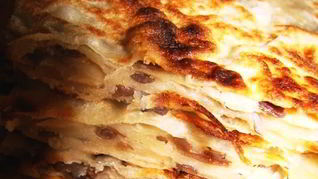 Китайские лепешки с мясом и грибами му-эр