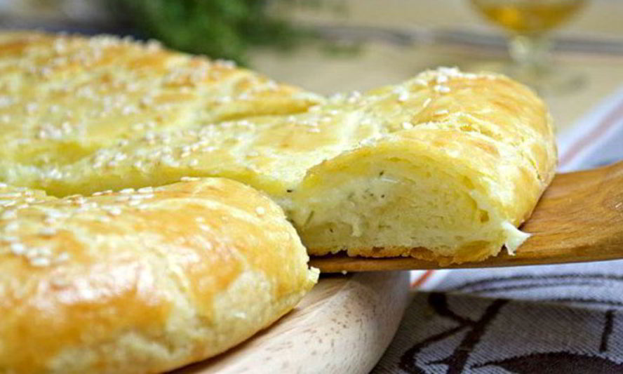 Рецепт лепешки из творожного теста с сыром