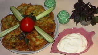 Лепешки из брынзы с зеленью