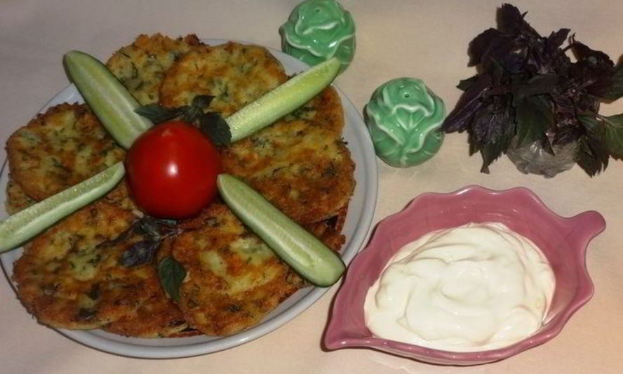 Рецепт лепешек из брынзы с зеленью