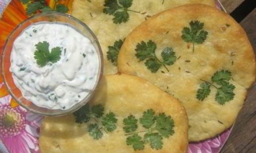 Рецепт лепешек наан со специями и кинзой