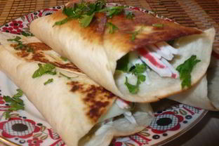 Лепешки с салатиком