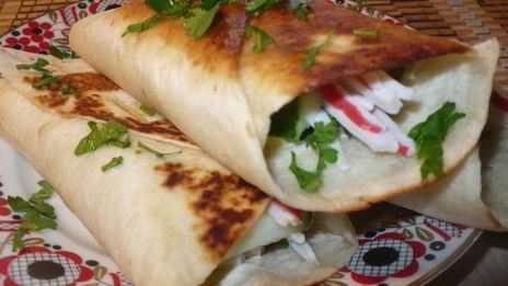 лепешки с салатиком