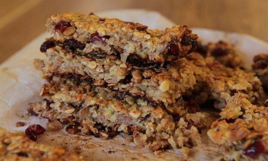 Рецепт овсяных лепешек с бананами и клюквой