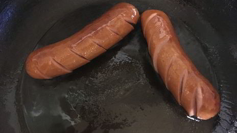 сосиски в лепешках